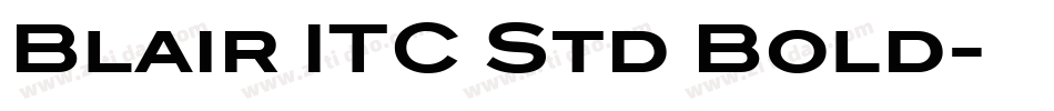 Blair ITC Std Bold字体转换